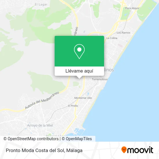 Mapa Pronto Moda Costa del Sol