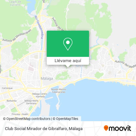 Mapa Club Social Mirador de Gibralfaro