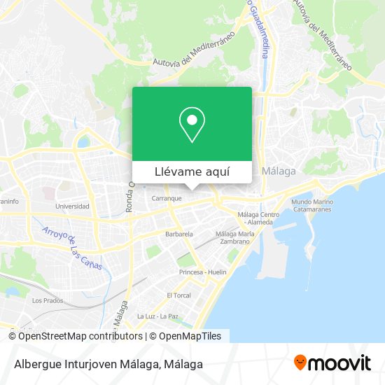 Mapa Albergue Inturjoven Málaga