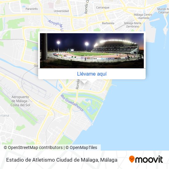 Mapa Estadio de Atletismo Ciudad de Málaga