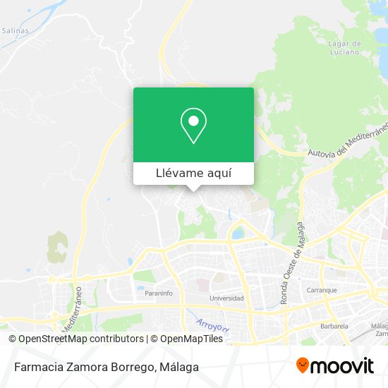 Mapa Farmacia Zamora Borrego