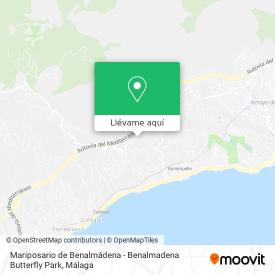 Mapa Mariposario de Benalmádena - Benalmadena Butterfly Park