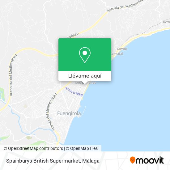 Mapa Spainburys British Supermarket