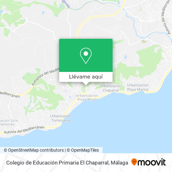 Mapa Colegio de Educación Primaria El Chaparral