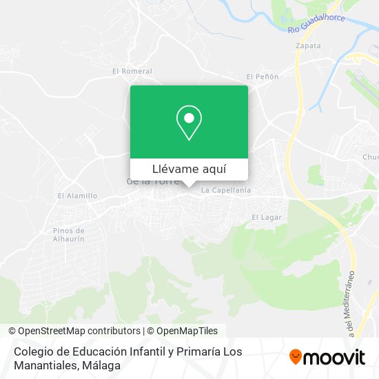 Mapa Colegio de Educación Infantil y Primaría Los Manantiales