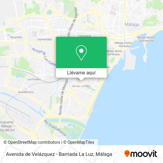 Mapa Avenida de Velázquez - Barriada La Luz
