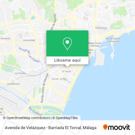 Mapa Avenida de Velázquez - Barriada El Torcal