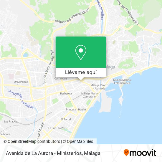 Mapa Avenida de La Aurora - Ministerios