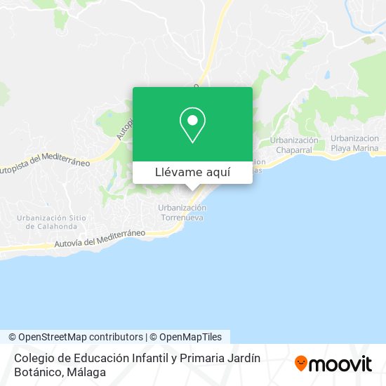 Mapa Colegio de Educación Infantil y Primaria Jardín Botánico