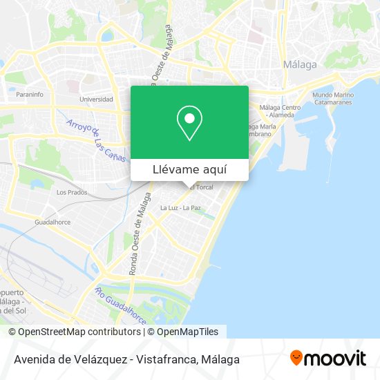 Mapa Avenida de Velázquez - Vistafranca