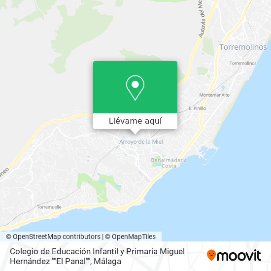 Mapa Colegio de Educación Infantil y Primaria Miguel Hernández ""El Panal""