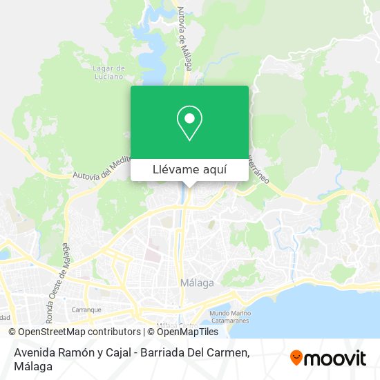 Mapa Avenida Ramón y Cajal - Barriada Del Carmen