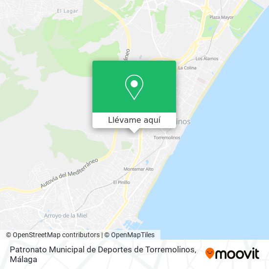 Mapa Patronato Municipal de Deportes de Torremolinos