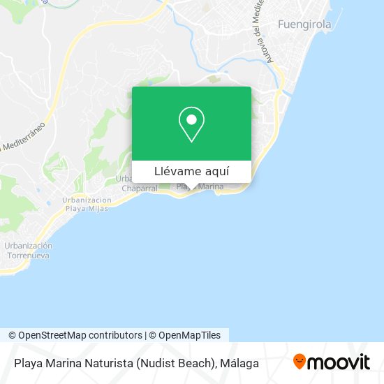 Mapa Playa Marina Naturista (Nudist Beach)