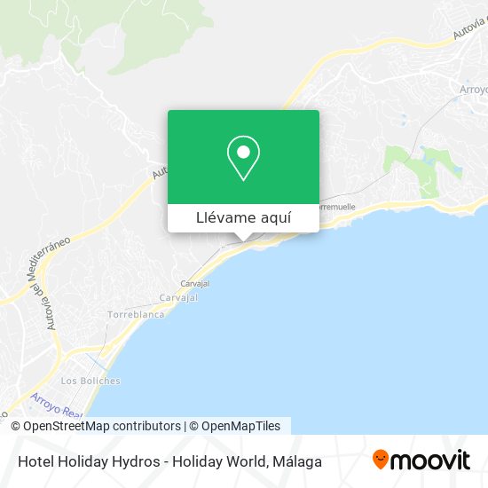Mapa Hotel Holiday Hydros - Holiday World