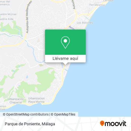 Mapa Parque de Poniente