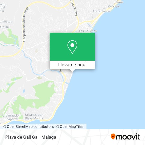Mapa Playa de Gali Gali