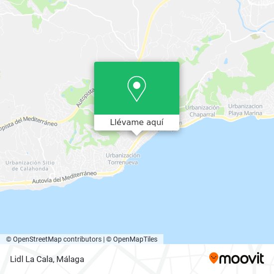 Mapa Lidl La Cala