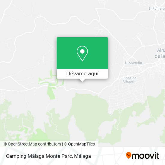 Mapa Camping Málaga Monte Parc
