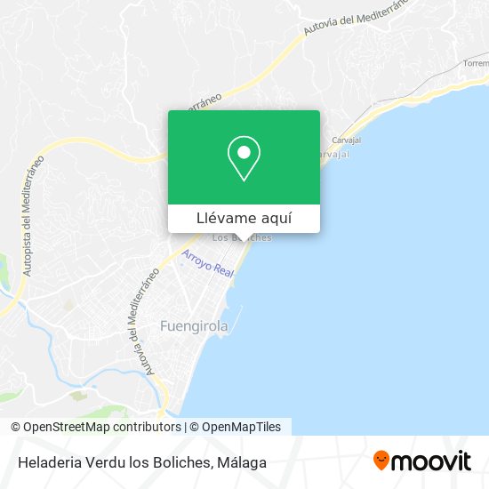 Mapa Heladeria Verdu los Boliches