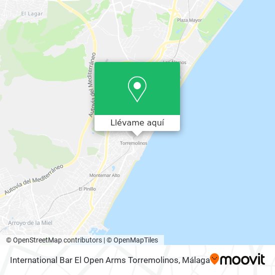 Mapa International Bar El Open Arms Torremolinos