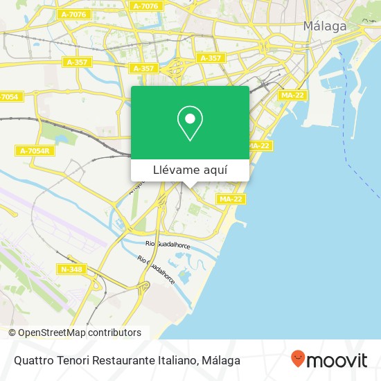 Mapa Quattro Tenori Restaurante Italiano, Avenida Moliére, 12 29004 Mainake Málaga