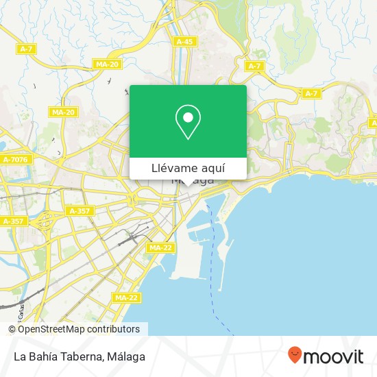 Mapa La Bahía Taberna, Calle Marín García, 6 29005 Málaga