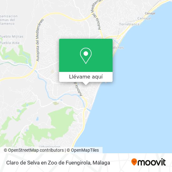 Mapa Claro de Selva en Zoo de Fuengirola