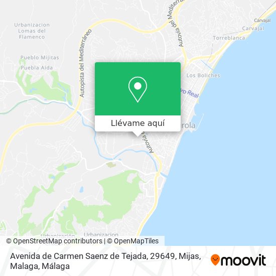 Mapa Avenida de Carmen Saenz de Tejada, 29649, Mijas, Malaga