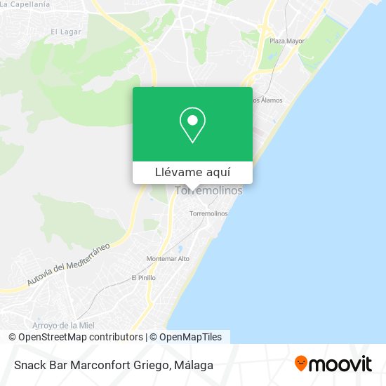 Mapa Snack Bar Marconfort Griego