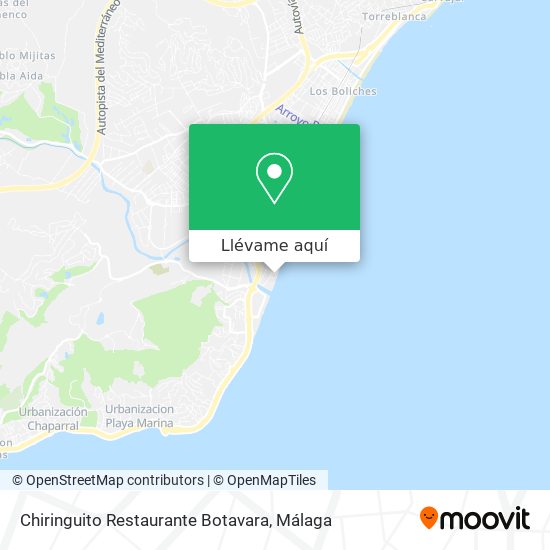 Mapa Chiringuito Restaurante Botavara