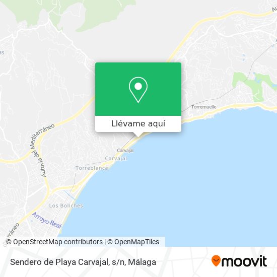 Mapa Sendero de Playa Carvajal, s/n