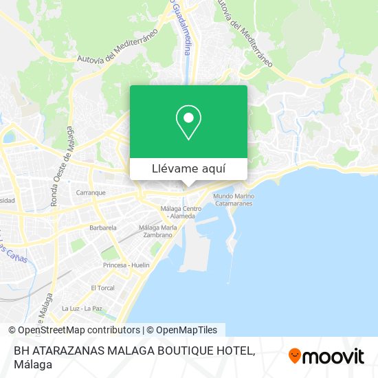 Mapa BH ATARAZANAS MALAGA BOUTIQUE HOTEL