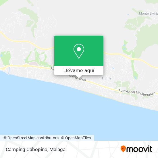 Mapa Camping Cabopino