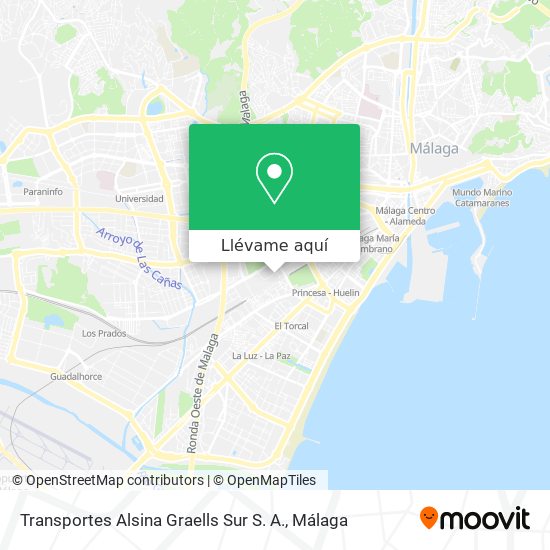 Mapa Transportes Alsina Graells Sur S. A.