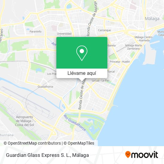 Mapa Guardian Glass Express S. L.