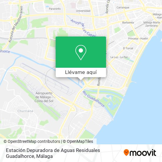Mapa Estación Depuradora de Aguas Residuales Guadalhorce
