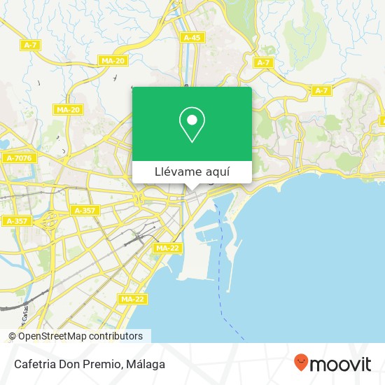 Mapa Cafetria Don Premio, Calle Atarazanas, 6 29005 Centro Histórico Málaga