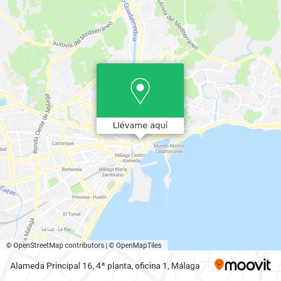 Mapa Alameda Principal 16, 4ª planta, oficina 1