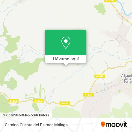 Mapa Camino Cuesta del Palmar