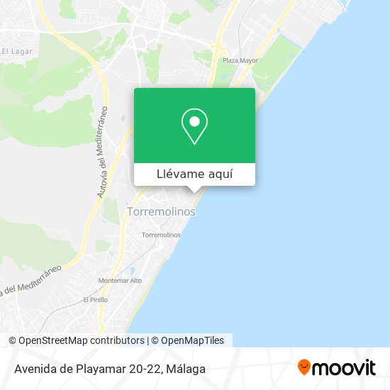 Mapa Avenida de Playamar 20-22