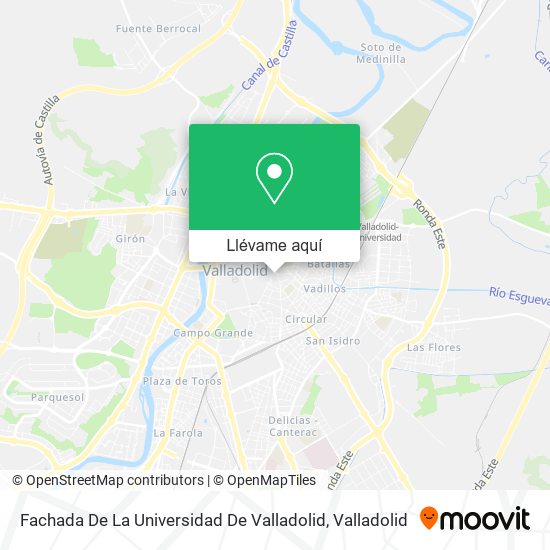 Mapa Fachada De La Universidad De Valladolid