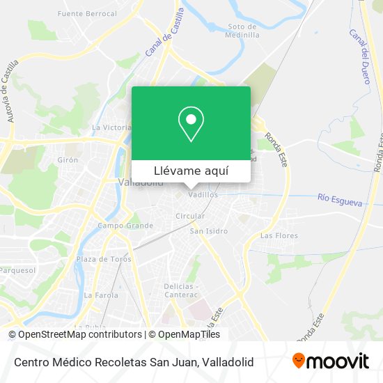 Mapa Centro Médico Recoletas San Juan