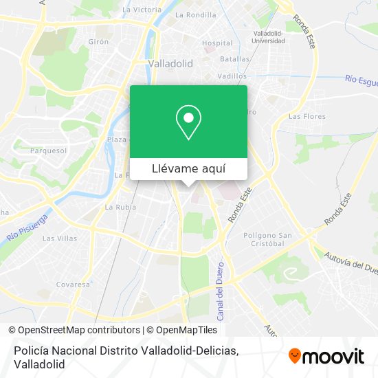 Mapa Policía Nacional Distrito Valladolid-Delicias