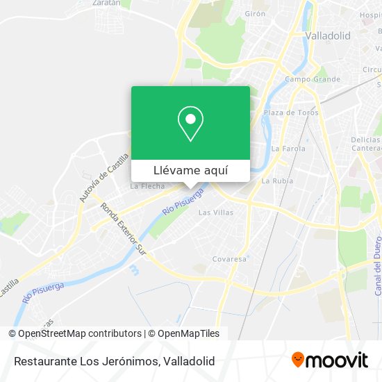 Mapa Restaurante Los Jerónimos