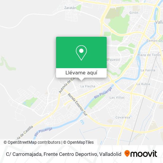 Mapa C/ Carromajada, Frente Centro Deportivo