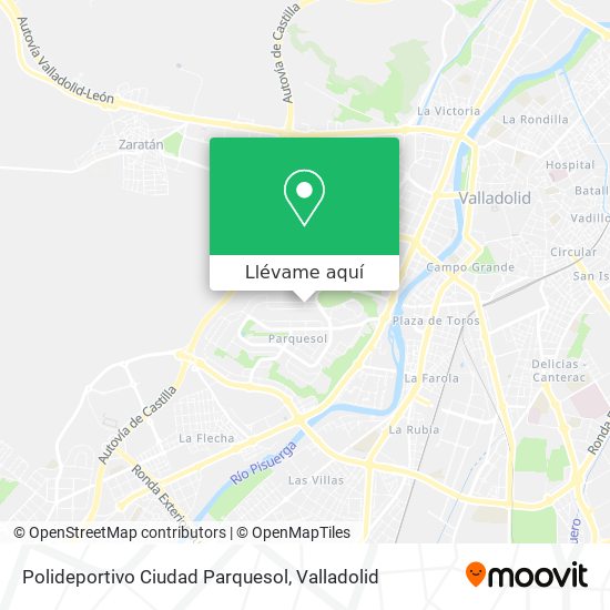 Mapa Polideportivo Ciudad Parquesol