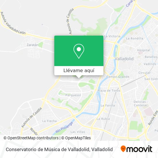 Mapa Conservatorio de Música de Valladolid