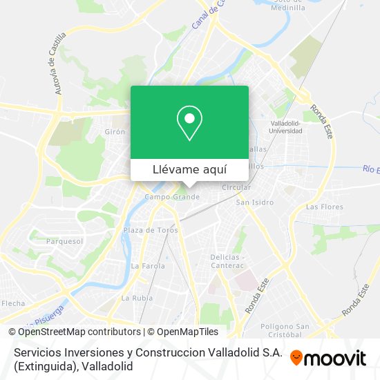 Mapa Servicios Inversiones y Construccion Valladolid S.A. (Extinguida)