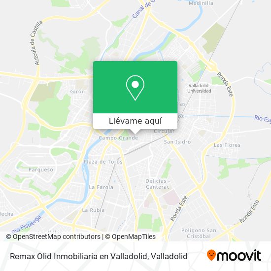 Mapa Remax Olid Inmobiliaria en Valladolid